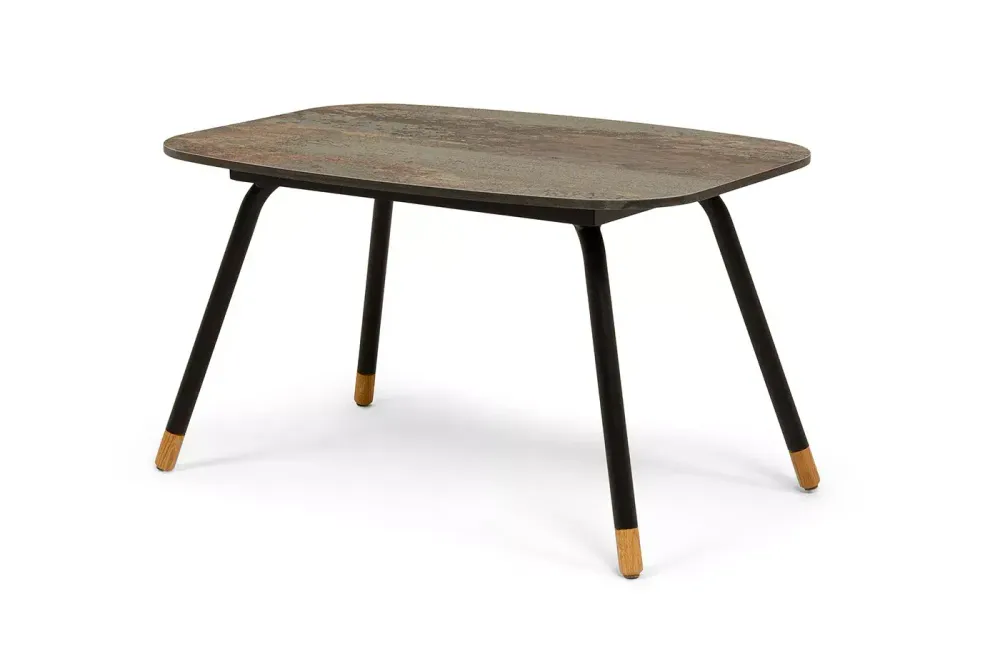 "Верона" журнальный столик из HPL 70х50, H40, каркас черный муар, цвет столешницы "винтаж"