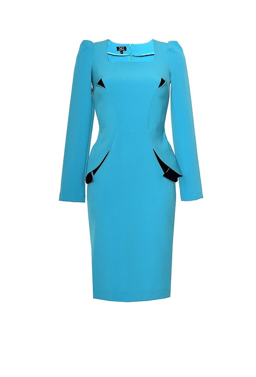 Платье "Кошка" бирюзовое LE-14-15FW