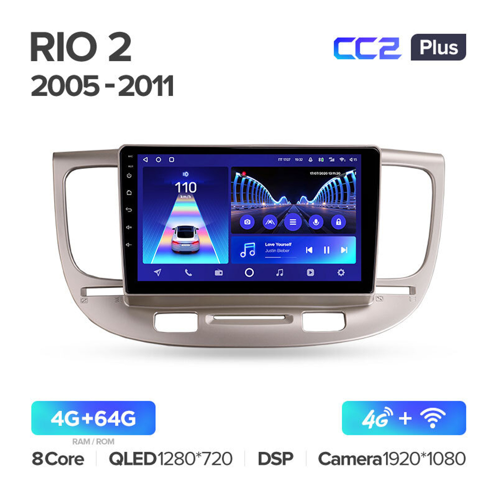 Teyes CC2 Plus 9" для KIA Rio 2 2005-2011