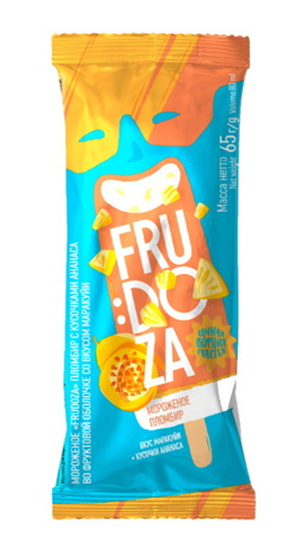Мороженое "Frudoza" 65 г. Маракуйя-ананас Морозпродукт