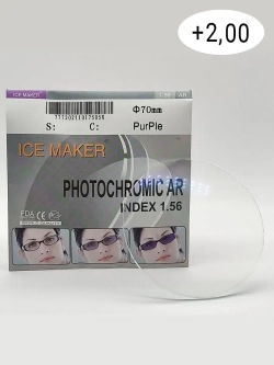 Линза для очков стигматич. 1шт  ICE MAKER +2.00 d 70 ind 1.5