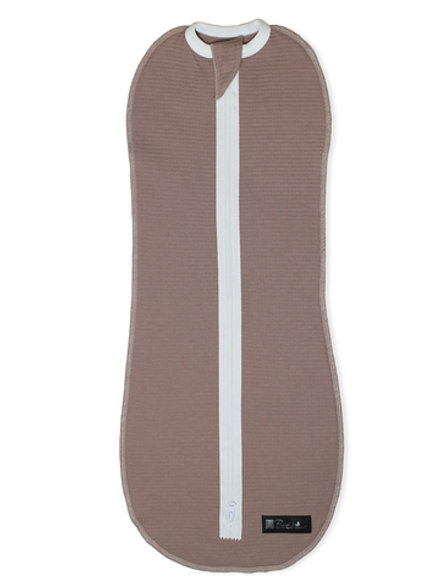 Пеленальный кокон на молнии Вафля Тауп Грей