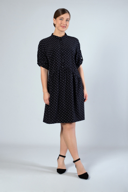 Платье женское 1854ЮП, чёрный алфавит #176Чёа051854ЮП