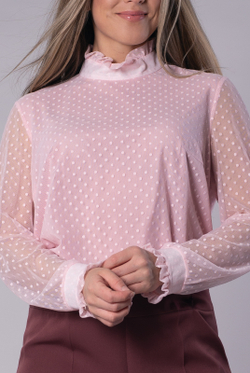 Блузка женская 2984ВЕА, горох #302Га092984ВЕА