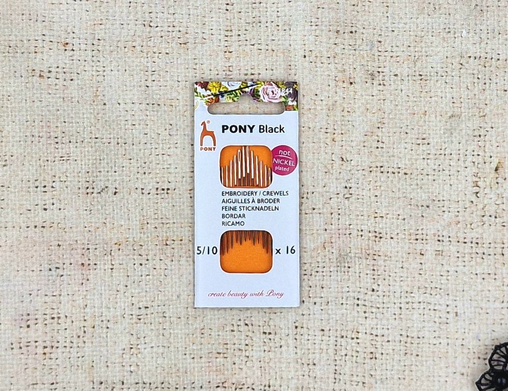 Иглы ручные для вышивания и шитья белое ушко &quot;PONY&quot; 04844 №5-10, 16 игл