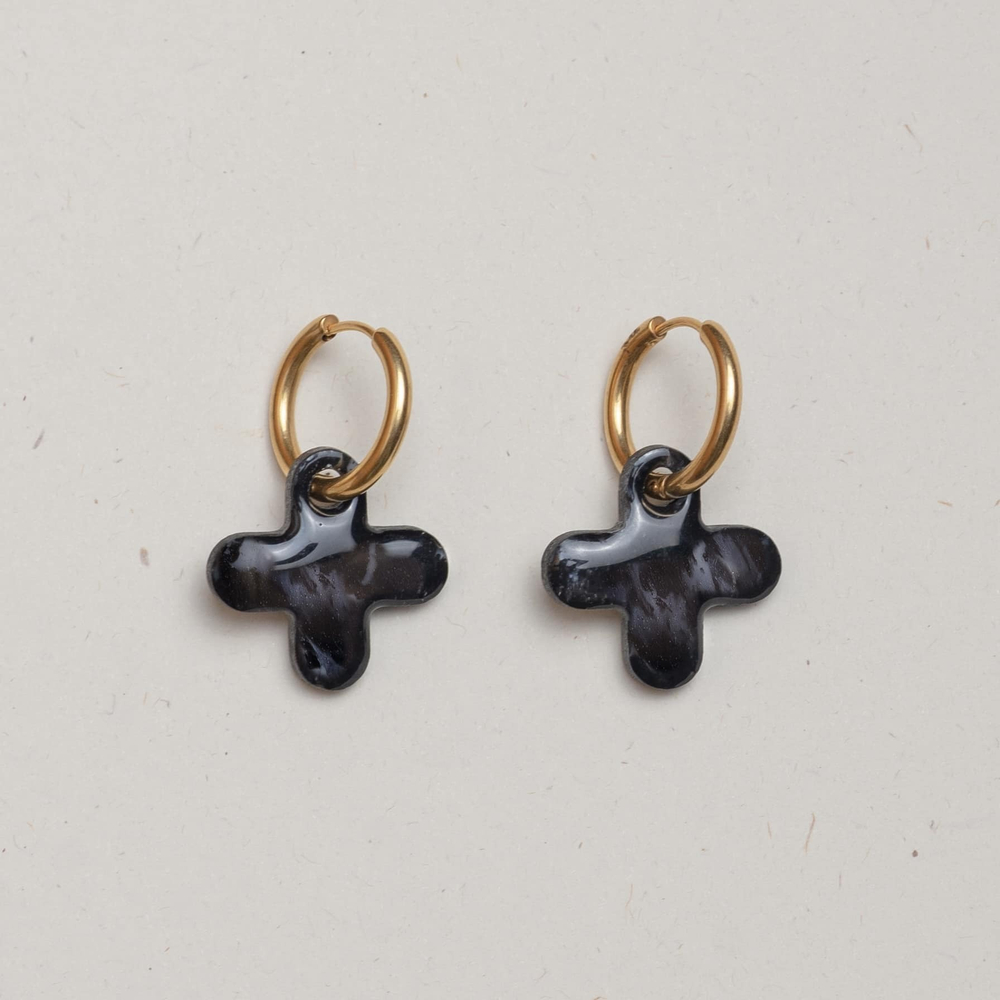 Recycl Object CROSS EARRINGS
