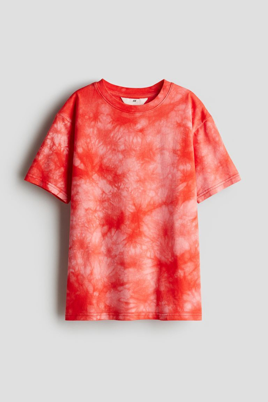 H&M Футболка из хлопкового трикотажа, красный