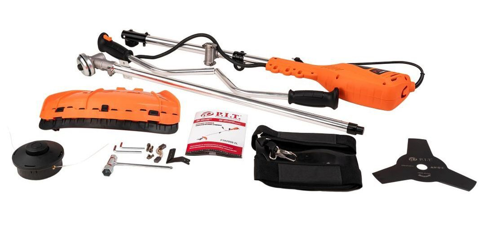 Триммер эл. PTR 2000-EL (2000Вт,ранцевый ремень, велосипед. рукоятка, разъемная штанга,нож+леска)