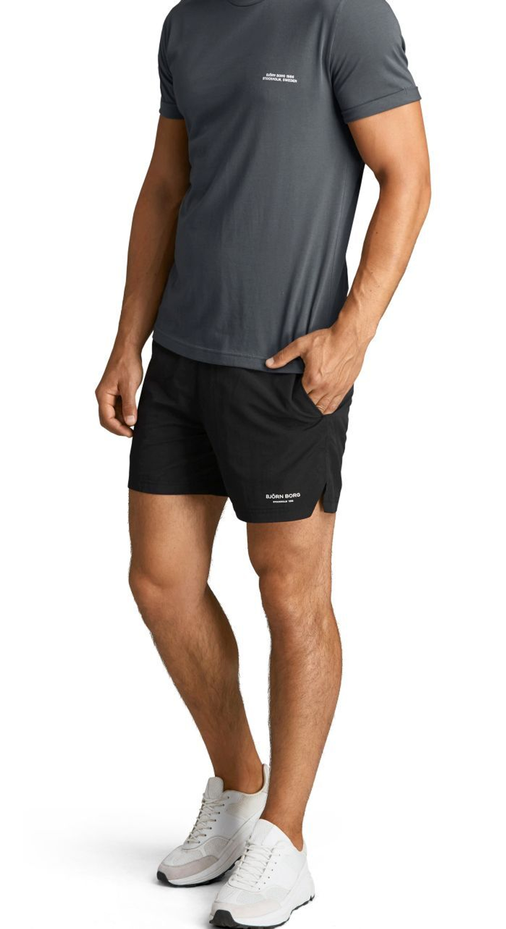 Мужские теннисные шорты Björn Borg Training Shorts STHLM M - black beauty