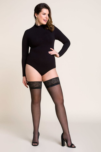 164 Calze Plus Size Nero Gabriella