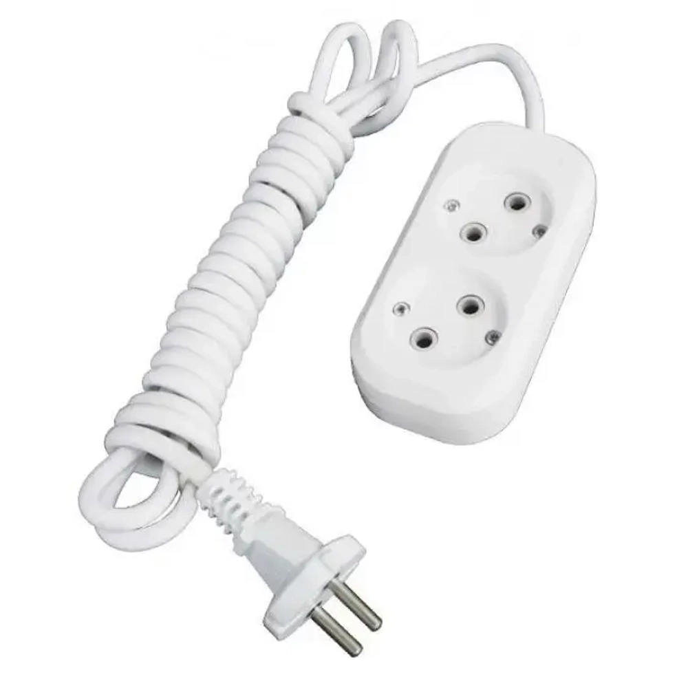 Удлинитель 2гнезда 5м с заземлением ПВС 2200Вт 3x0.75мм² Эра (20)