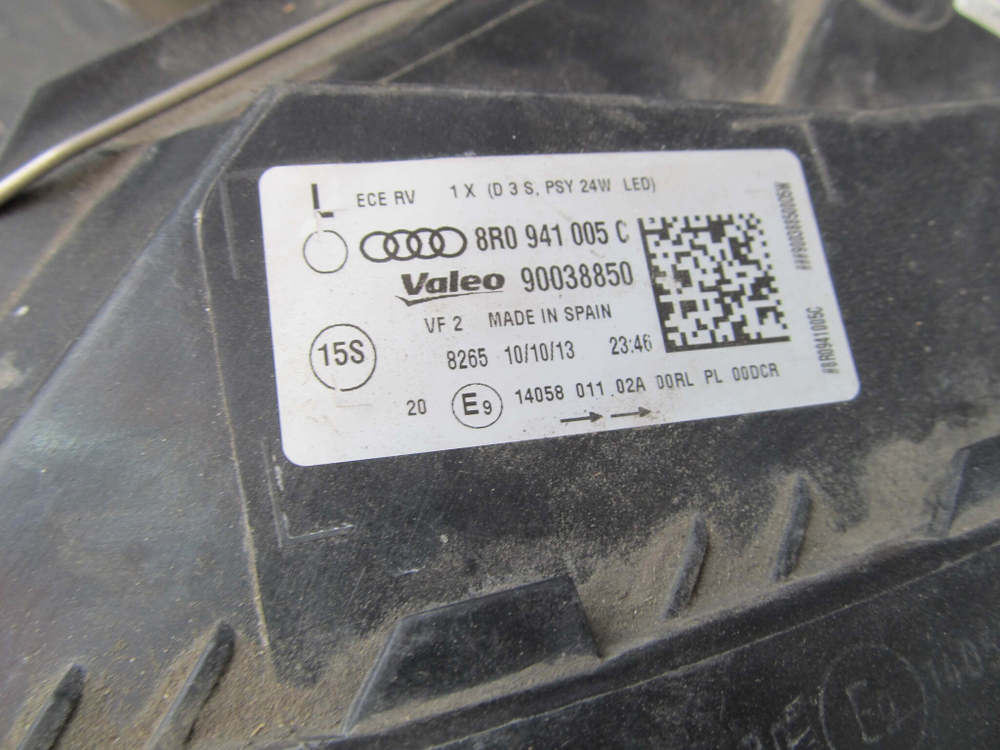 Фара левая LED Audi Q5 (8R) 12-17 Б/У Оригинал 8R0941005C