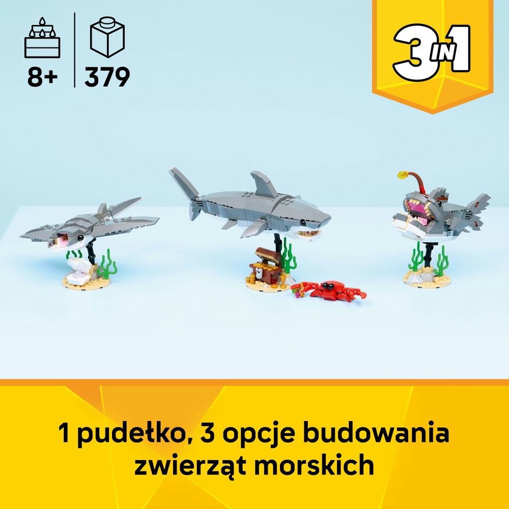 LEGO Creator - Страшная акула и сундук с сокровищами 3в1 31381