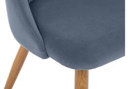 Стул на металлокаркасе Morgan blue / wood