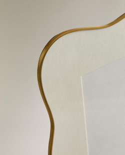 Zara Home Фоторамка из стекла, цвет золотой, 22.5 см