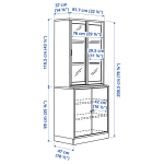 Комбинация с раздвижными стеклянными дверями - IKEA TONSTAD/ТОНСТАД ИКЕА, 200х47х82 см, светло-коричневый