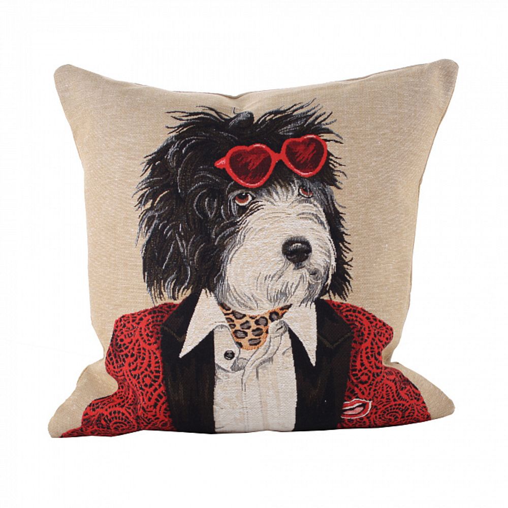 Подушка "Собака рок-звезда"