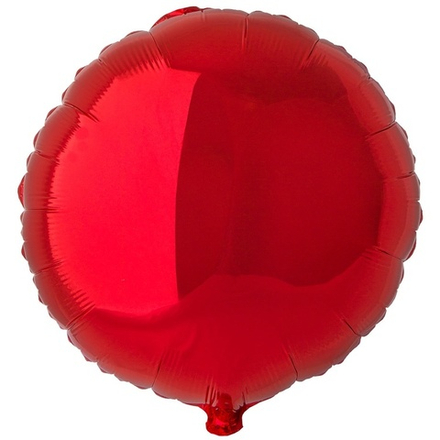 Шар "Красный круг металлик" 46 см