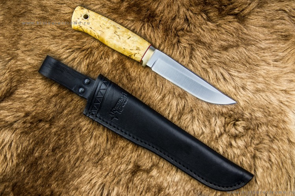 Туристический нож Боровой М 440С Карельская Берёза
