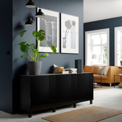 IKEA STUBBARP  (ИКЕА СТУББАРП)  -  Нога, черно-коричневая