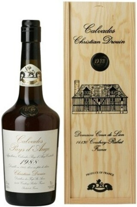 Кальвадос Coeur de Lion Calvados Pays d'Auge 1988 wooden box, 0.7 л