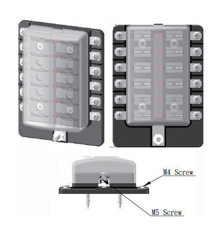 Блок на 10 предохранителей