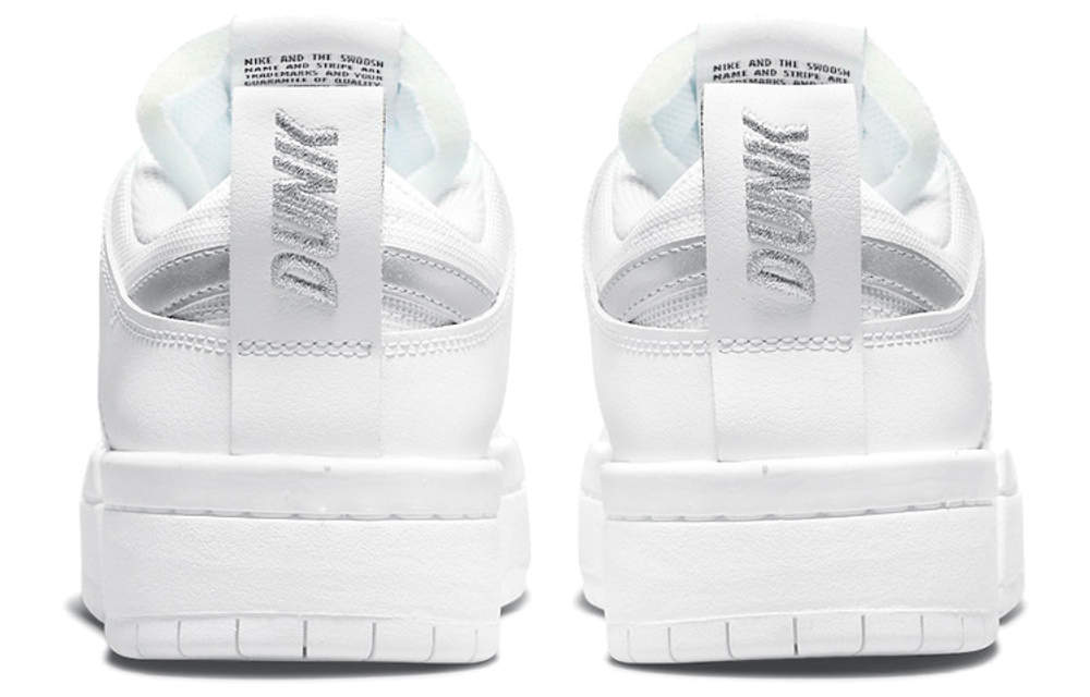 Кроссовки Nike Dunk Low Disrupt "White Silver" (Женская размерная сетка)
