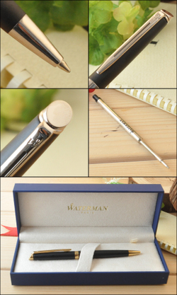 Шариковая ручка Waterman Hemisphere, цвет: MatteBlack GT, стержень: Mblk