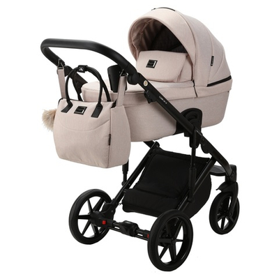 Детская универсальная коляска Adamex LUMI L-TK20 Светло-бежевый (2в1)