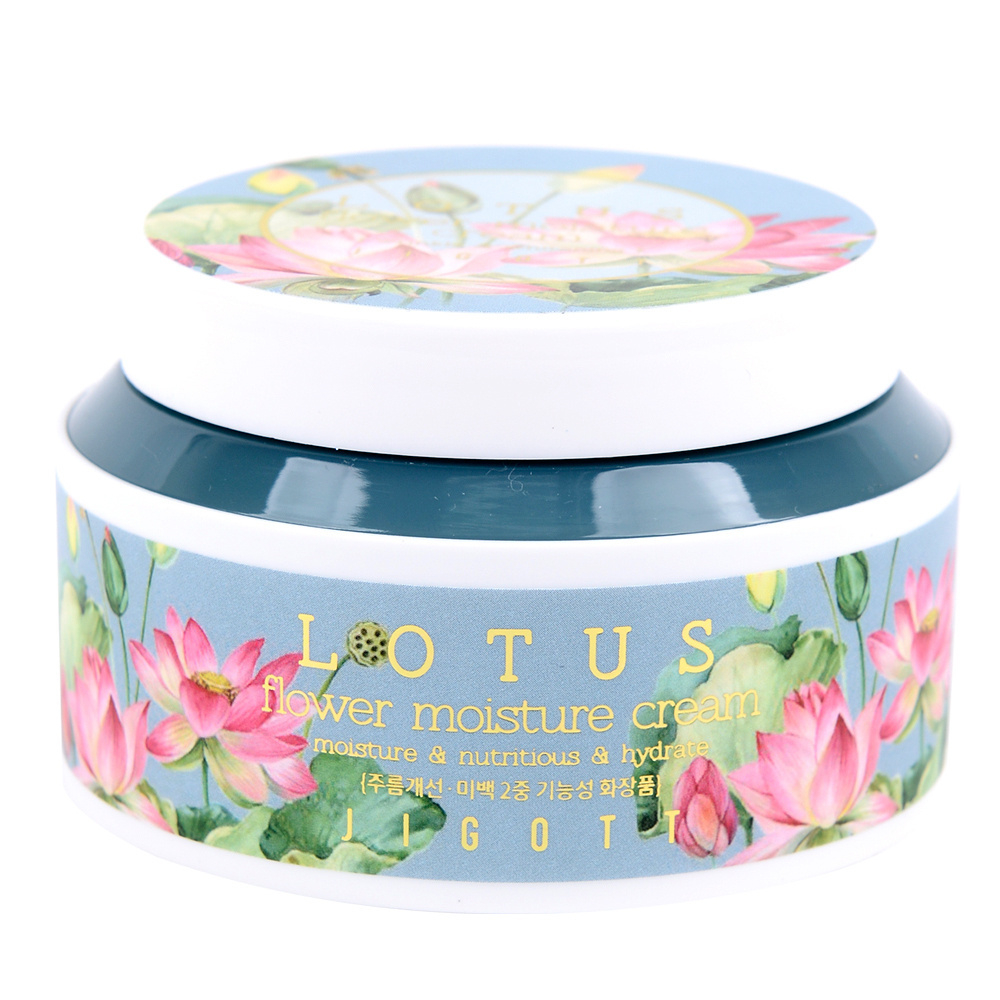 JIGOTT Крем для лица ЛОТОС LOTUS Flower Moisture Cream, 100 мл