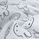 Муслин двухслойный "Зайки на молочном"