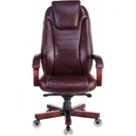 Кресло руководителя Бюрократ T-9923WALNUT/BLACK черный кожа