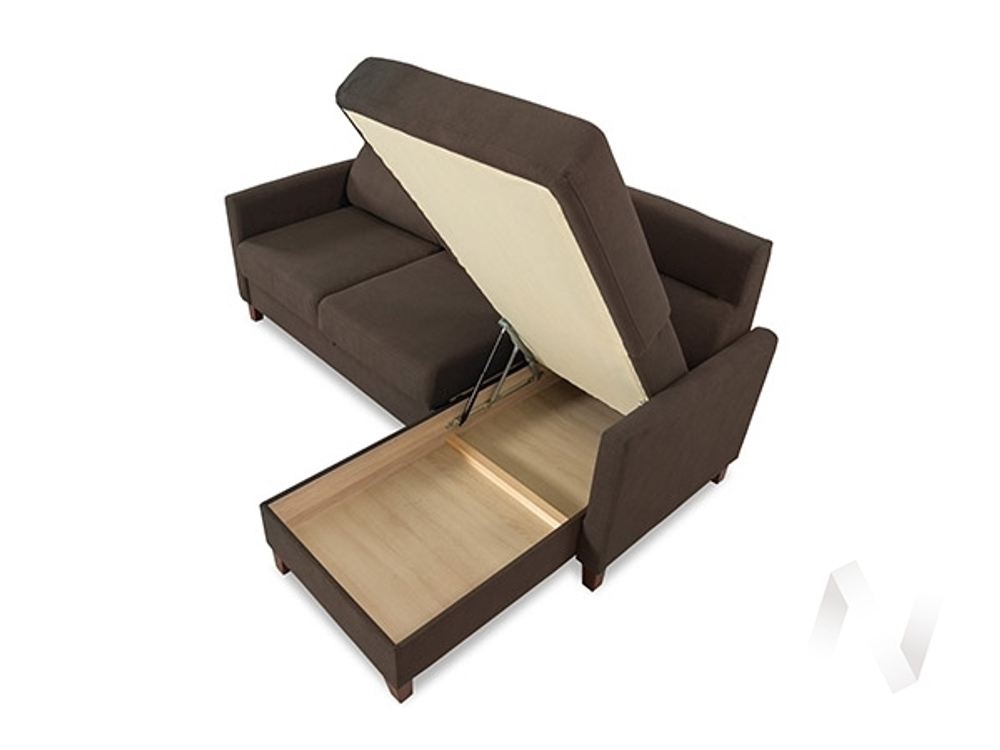 Диван угловой Марсель (ДУ) FROZEN 04 (коричневый с мелкими разводами)