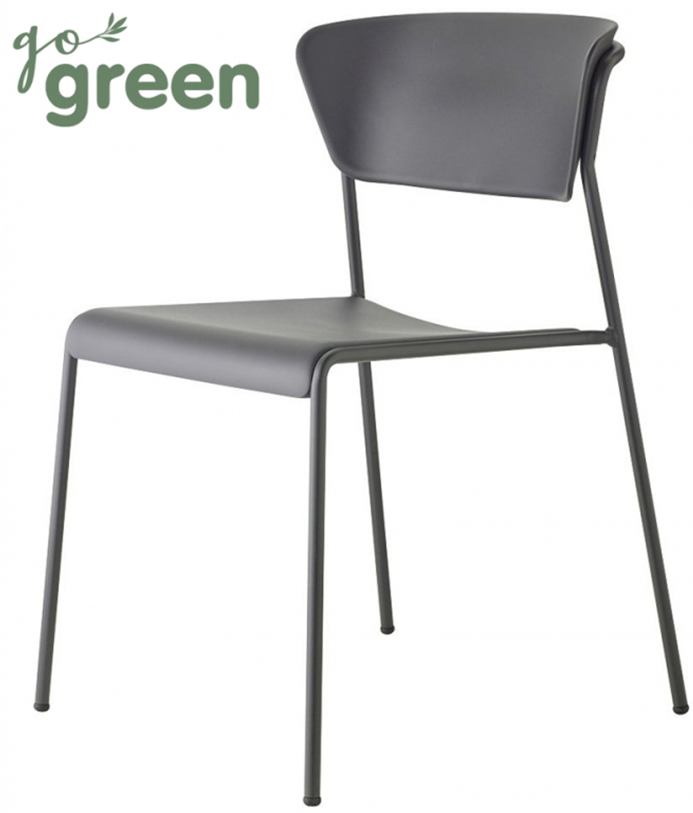 Стул пластиковый Scab Design Lisa Technopolymer Go Green, антрацит