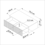 Дизайнерский туалетный столик подвесной, консольный столик белый с 2-мя выдвижными ящиками