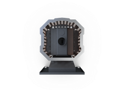 Банная печь Душа- 15 Сетка Ремейк панорама 8мм