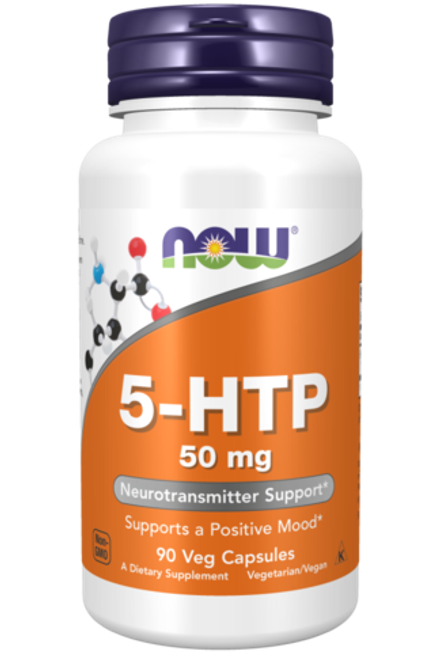 NOW Foods, 5-гидрокситриптофан, 5-HTP 50 mg, 90 вегетарианских капсул