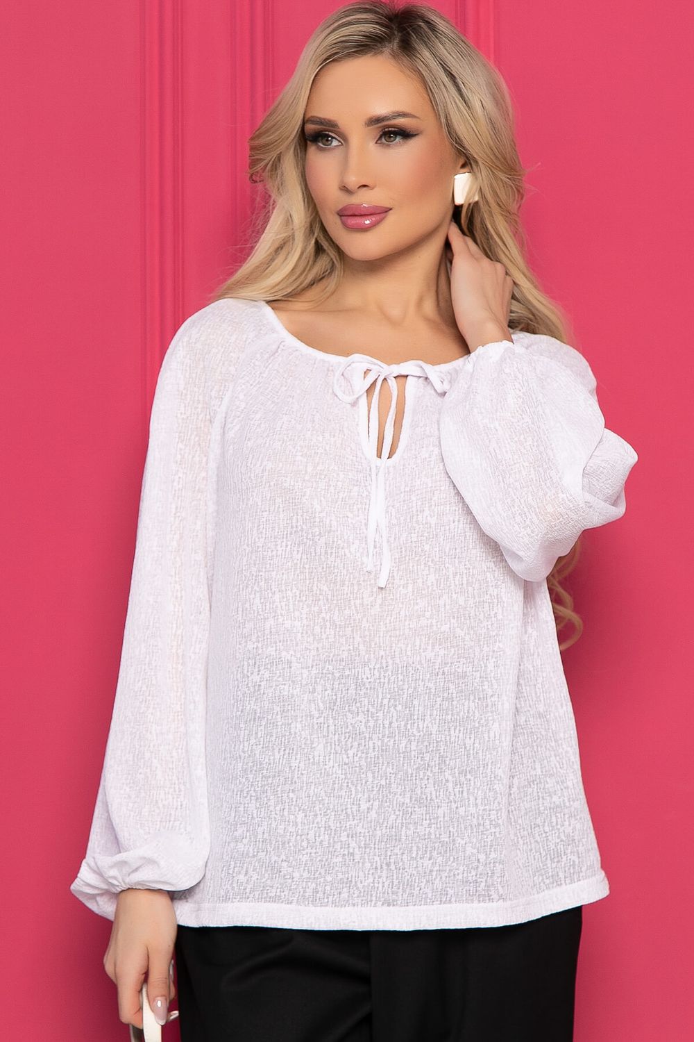 Блуза "Шарм" (белая) Б8569 LT Collection