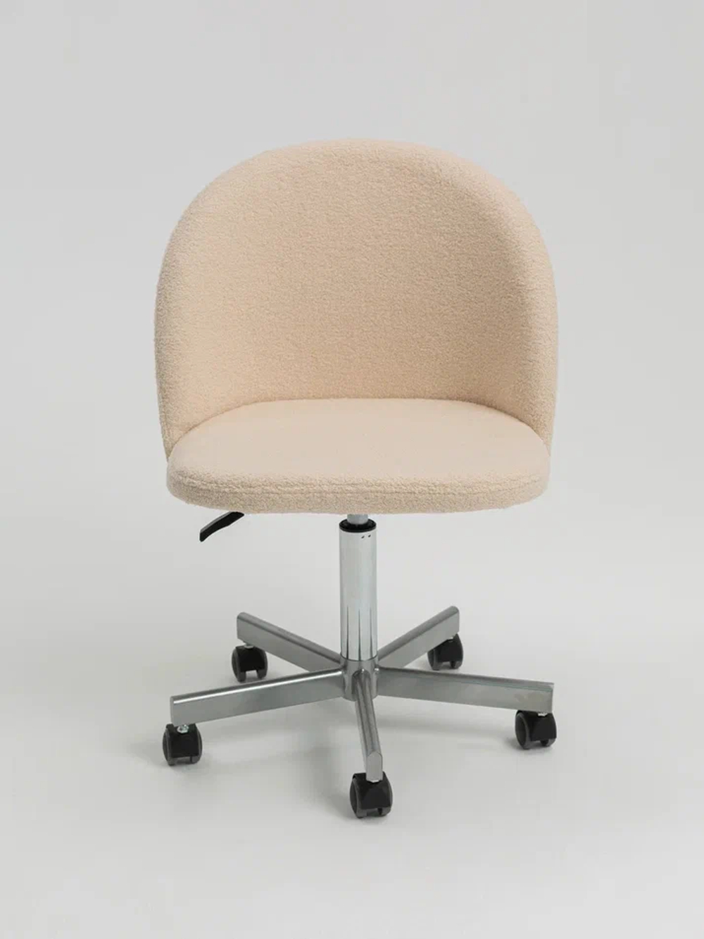 Стул Черри пятилучие сталь черная/серебро