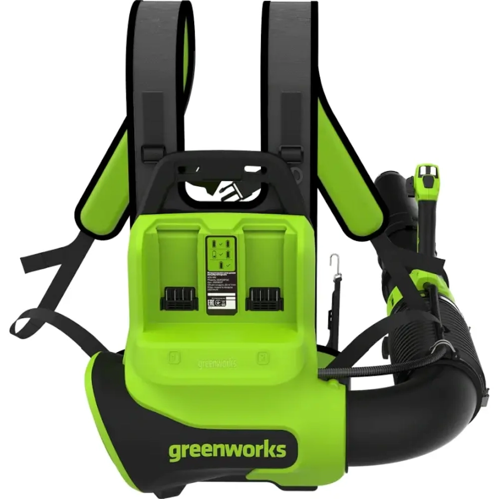 Greenworks GD40BPG2 40В ранцевая воздуходувка аккумуляторная (1 x 4 Ач, ЗУ) 78 м/с 2408107UB