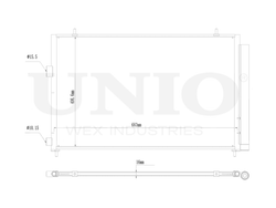 Радиатор кондиционера UNIO RAD-30021