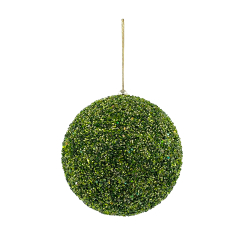 Шар с блестками 13см ChristmasDeLuxe premium collection зеленый