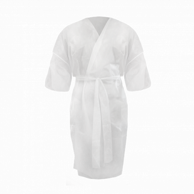 Халат "Кимоно" с рукавами, SMS, белый