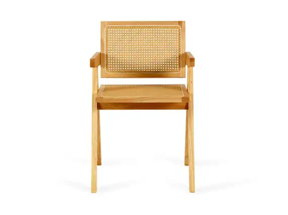 Стул Nordic, светлое дерево, светлый ротанг