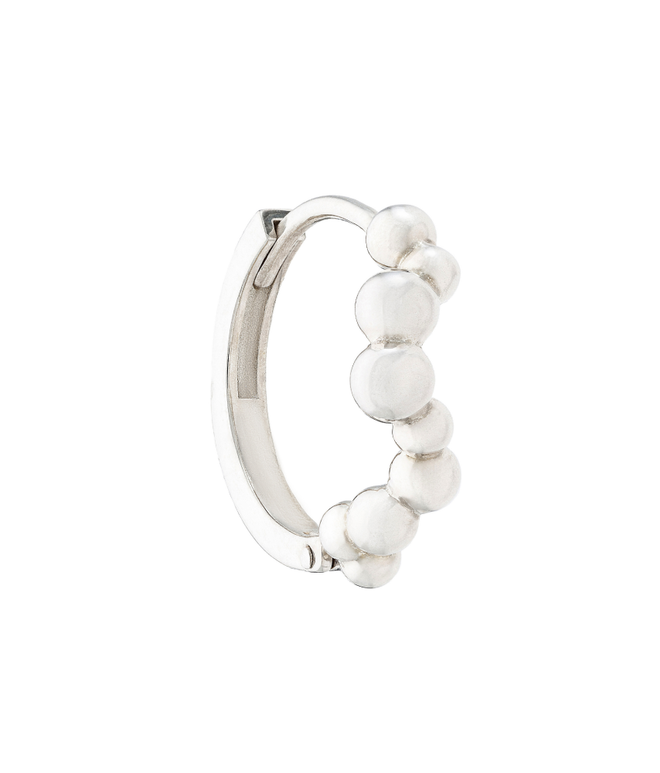 Серьги-конго из серебра без вставок