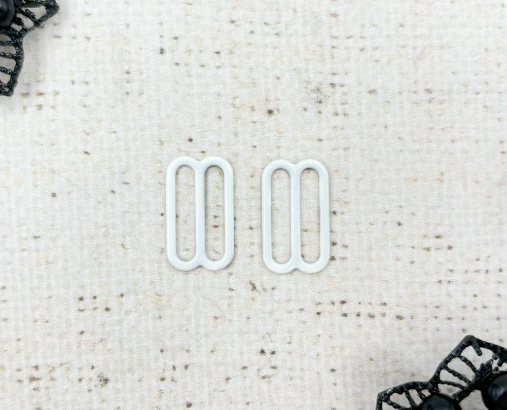 Регулятор для бюстгальтера, металл, 1,9 см, белый