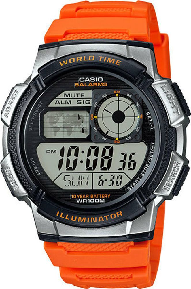 Японские наручные часы Casio Collection AE-1000W-4B с хронографом