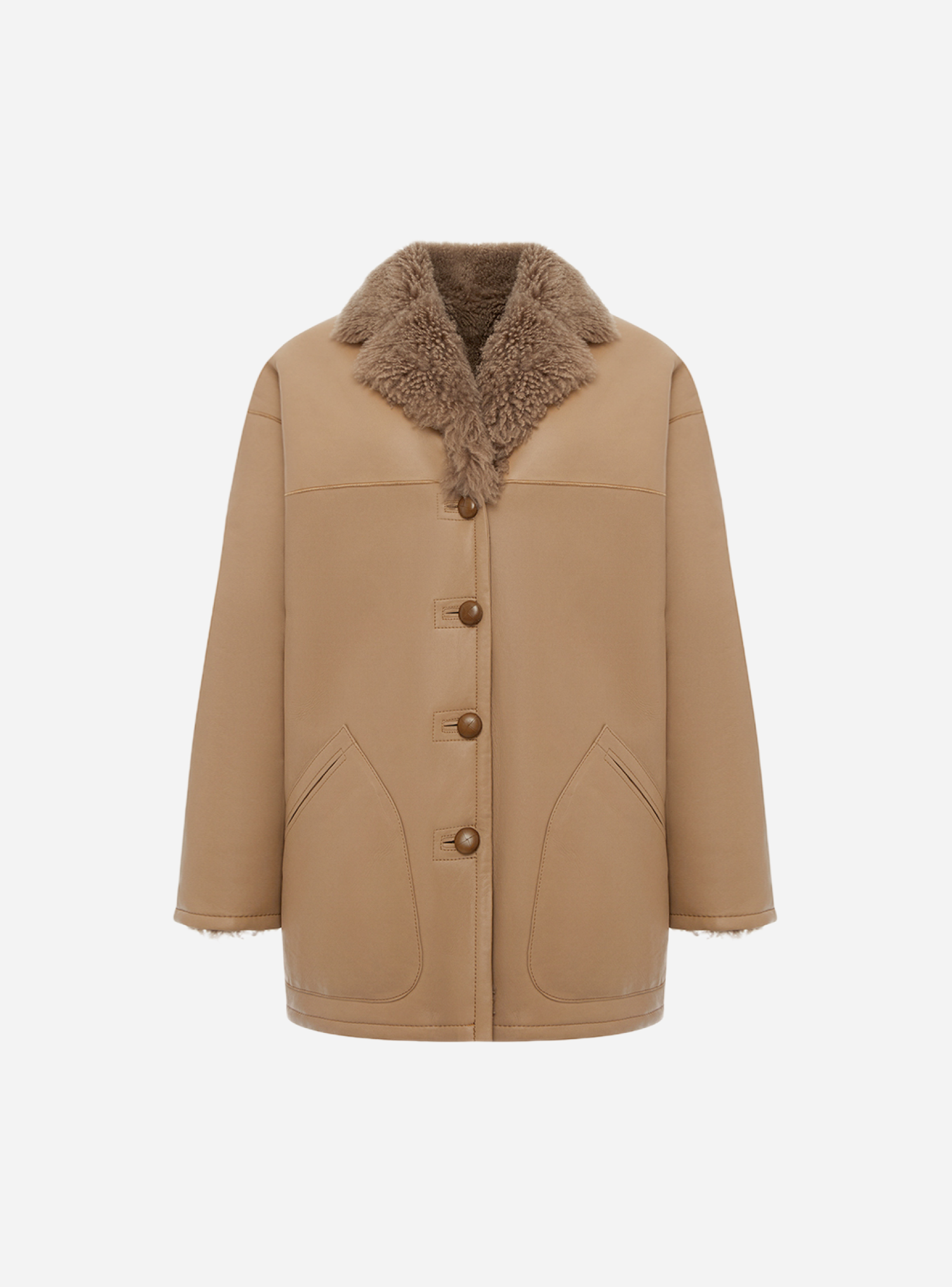 Двусторонняя дубленка Cozy Intelligent Almond