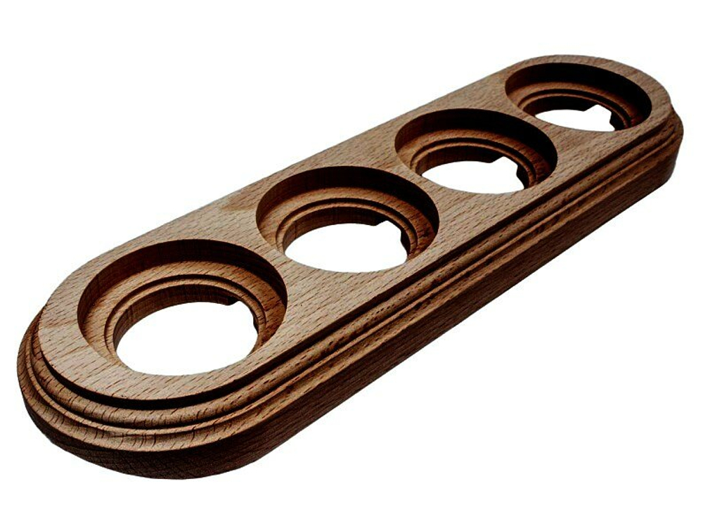 Рамка на бревно 4х-местная, Старое дерево, Bironi BFC2..-640-17 / Ø 200 мм