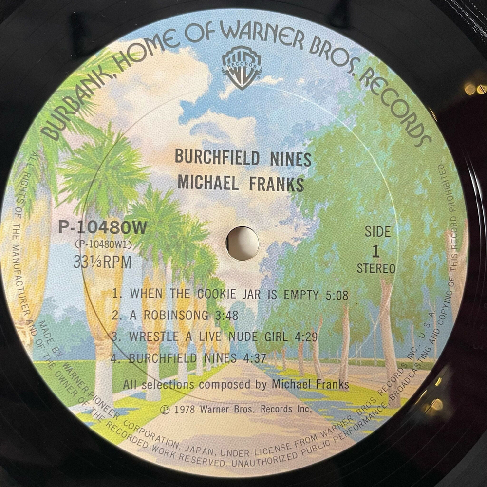 Винтажная виниловая пластинка LP Michael Franks Burchfield Nines (Japan 1978) (No Obi)